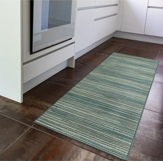 Trans Ocean Marina 8052/04 Stripes Blue Area Rug by Liora Manne