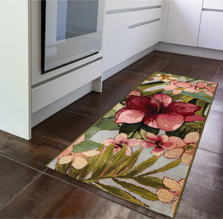 Trans Ocean Marina 8063/44 Tropical Floral Multi Area Rug by Liora Manne