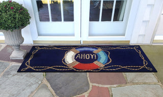 Trans Ocean Frontporch 4554/33 Ahoy Navy by Liora Manne