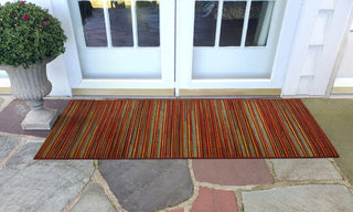 Trans Ocean Marina 8052/17 Stripes Red Area Rug by Liora Manne