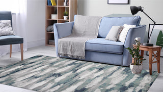 Trans Ocean Aurora 2851/03 Vista Blue Area Rug by Liora Manne