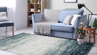 Trans Ocean Aurora 2853/03 Strata Blue Area Rug by Liora Manne