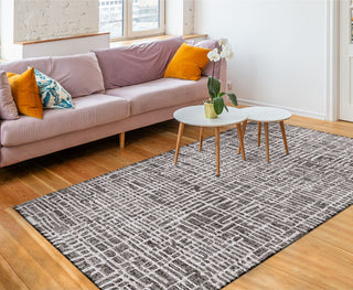 Trans Ocean Savannah 9512/47 Grid Grey Area Rug by Liora Manne