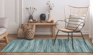 Trans Ocean Marina 8052/04 Stripes Blue Area Rug by Liora Manne