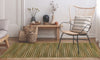 Trans Ocean Marina 8052/06 Stripes Green Area Rug by Liora Manne