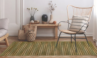 Trans Ocean Marina 8052/06 Stripes Green Area Rug by Liora Manne