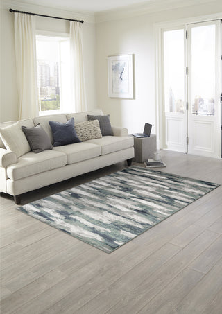 Trans Ocean Aurora 2851/03 Vista Blue Area Rug by Liora Manne