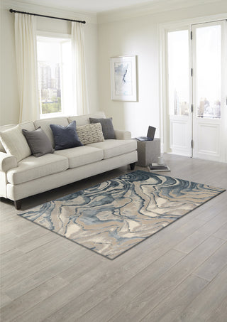 Trans Ocean Soho 7100/03 Agate Blue Area Rug by Liora Manne