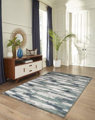 Trans Ocean Aurora 2851/03 Vista Blue Area Rug by Liora Manne