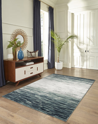 Trans Ocean Aurora 2853/03 Strata Blue Area Rug by Liora Manne