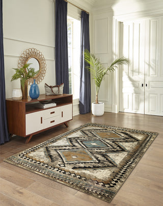 Trans Ocean Ashford 8139/03 Diamond Trio Ivory Area Rug by Liora Manne