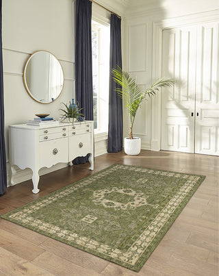 Trans Ocean Carmel 8409/06 Kilim Green Area Rug by Liora Manne