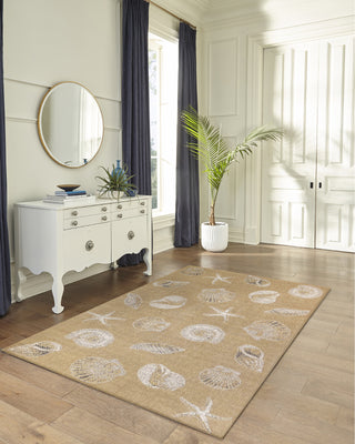 Trans Ocean Carmel 8414/12 Shells Natural Area Rug by Liora Manne