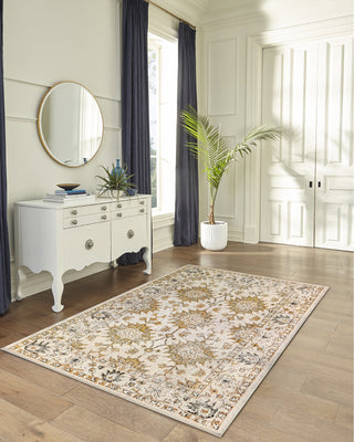 Trans Ocean Carmel 8418/12 Vintage Floral Natural Area Rug by Liora Manne