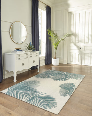 Trans Ocean Carmel 8439/04 Palm Blue Area Rug by Liora Manne