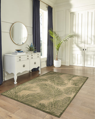 Trans Ocean Carmel 8474/06 Fronds Green Area Rug by Liora Manne