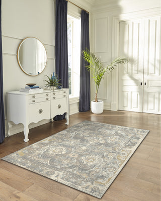 Trans Ocean Marina 8044/47 Kashan Grey Area Rug by Liora Manne