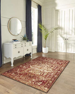 Trans Ocean Marina 8086/14 Heriz Burgundy Area Rug by Liora Manne