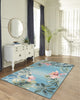 Trans Ocean Marina 8087/04 Tropical Border Blue Area Rug by Liora Manne