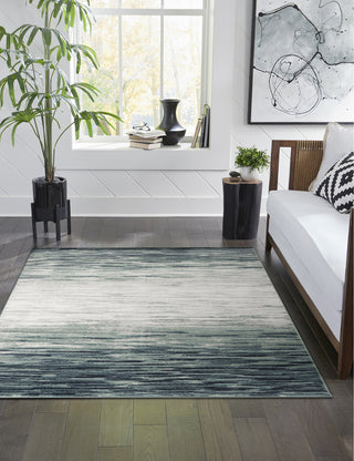 Trans Ocean Aurora 2853/03 Strata Blue Area Rug by Liora Manne