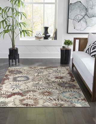 Trans Ocean Ashford 8135/44 Fall Flowers Multi Area Rug by Liora Manne Room Scene Image Feature