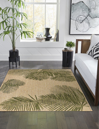 Trans Ocean Carmel 8439/06 Palm Green Area Rug by Liora Manne