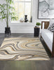 Trans Ocean Portofino 7081/12 Tides Natural Area Rug by Liora Manne