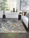 Trans Ocean Soho 7100/03 Agate Blue Area Rug by Liora Manne Room Scene Image Feature