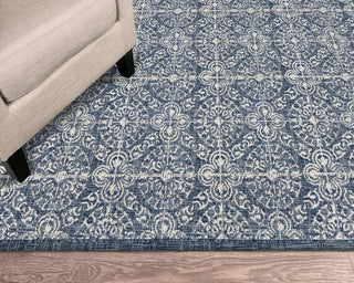 Trans Ocean Carmel 8476/33 Antique Tile Navy Area Rug by Liora Manne