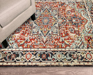 Trans Ocean Fresco 6132/24 Heriz Red Area Rug by Liora Manne