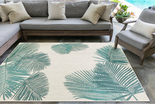 Trans Ocean Carmel 8439/04 Palm Blue Area Rug by Liora Manne