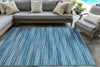 Trans Ocean Marina 8052/03 Stripes Blue Area Rug by Liora Manne