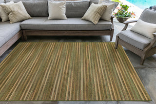 Trans Ocean Marina 8052/06 Stripes Green Area Rug by Liora Manne