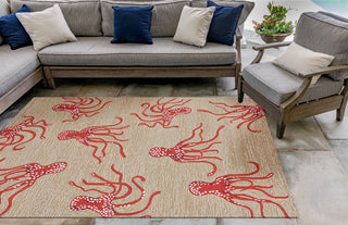 Trans Ocean Frontporch Octopus Orange by Liora Manne