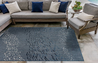 Trans Ocean Carmel 8449/33 School Of Fish Navy Area Rug by Liora Manne