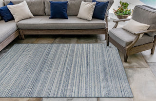 Trans Ocean Dakota 6147/03 Stripe Blue Area Rug by Liora Manne