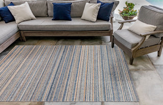 Trans Ocean Dakota 6147/33 Stripe Navy Area Rug by Liora Manne