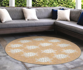 Trans Ocean Carmel 8413/12 Seaturtles Natural Area Rug by Liora Manne