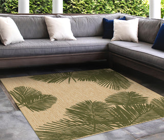 Trans Ocean Carmel 8439/06 Palm Green Area Rug by Liora Manne