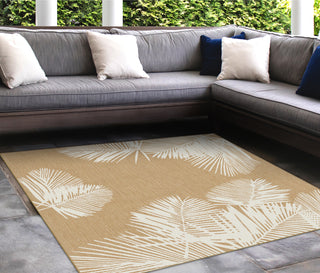 Trans Ocean Carmel 8439/12 Palm Beige Area Rug by Liora Manne