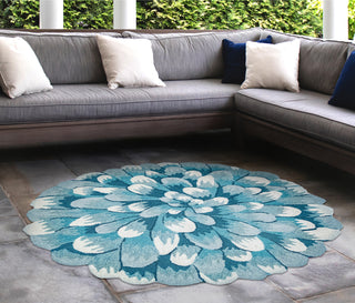 Trans Ocean Frontporch 1828/04 Mum Blue by Liora Manne