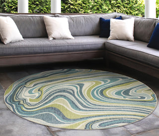 Trans Ocean Portofino 7081/04 Tides Blue Area Rug by Liora Manne