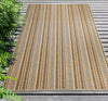 Trans Ocean Carmel 8473/12 Rope Stripe Tan Area Rug by Liora Manne