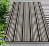 Trans Ocean Carmel 8473/48 Rope Stripe Black Area Rug by Liora Manne