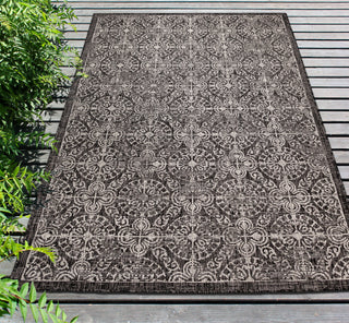 Trans Ocean Carmel 8476/48 Antique Tile Black Area Rug by Liora Manne