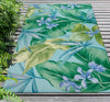 Trans Ocean Illusions 3308/04 Tropical Leaf Blue by Liora Manne