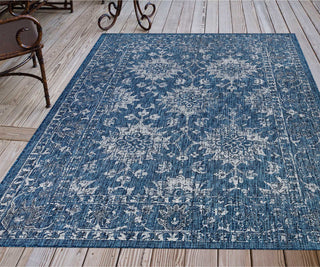 Trans Ocean Carmel 8418/33 Vintage Floral Navy Area Rug by Liora Manne