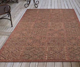 Trans Ocean Carmel 8475/24 Patchwork Kilim Red Area Rug by Liora Manne