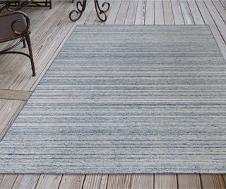 Trans Ocean Dakota 6147/03 Stripe Blue Area Rug by Liora Manne