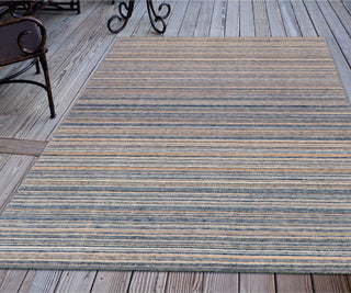 Trans Ocean Dakota 6147/33 Stripe Navy Area Rug by Liora Manne